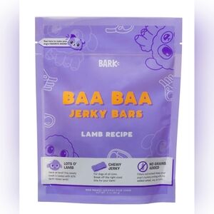 NEW SEALED - Bark Box Baa Baa Jerky Bars and Biscuits Lamb Treat Bag